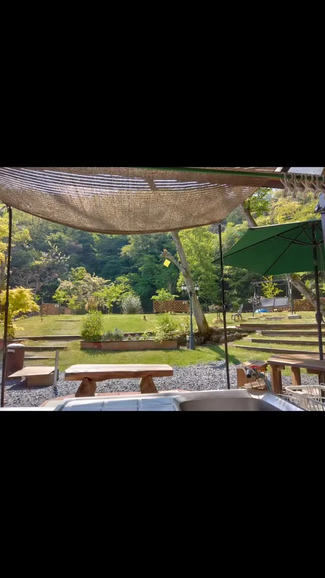 琵琶湖国定公園、比良山麓、花咲き誇る、藤色のキャンプサイト、...